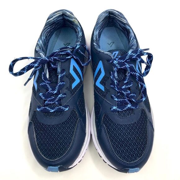 Vionic Satima Navy Light Blue Lace Up Athletic Performance Athleisure Sneakers - Picture 5 of 16